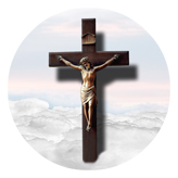 DAROUND 107 WT Crucifix Clouds White